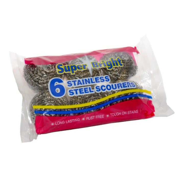 Super Bright Steel Wool, 6 Count UKRABBIT ESSENTIAL