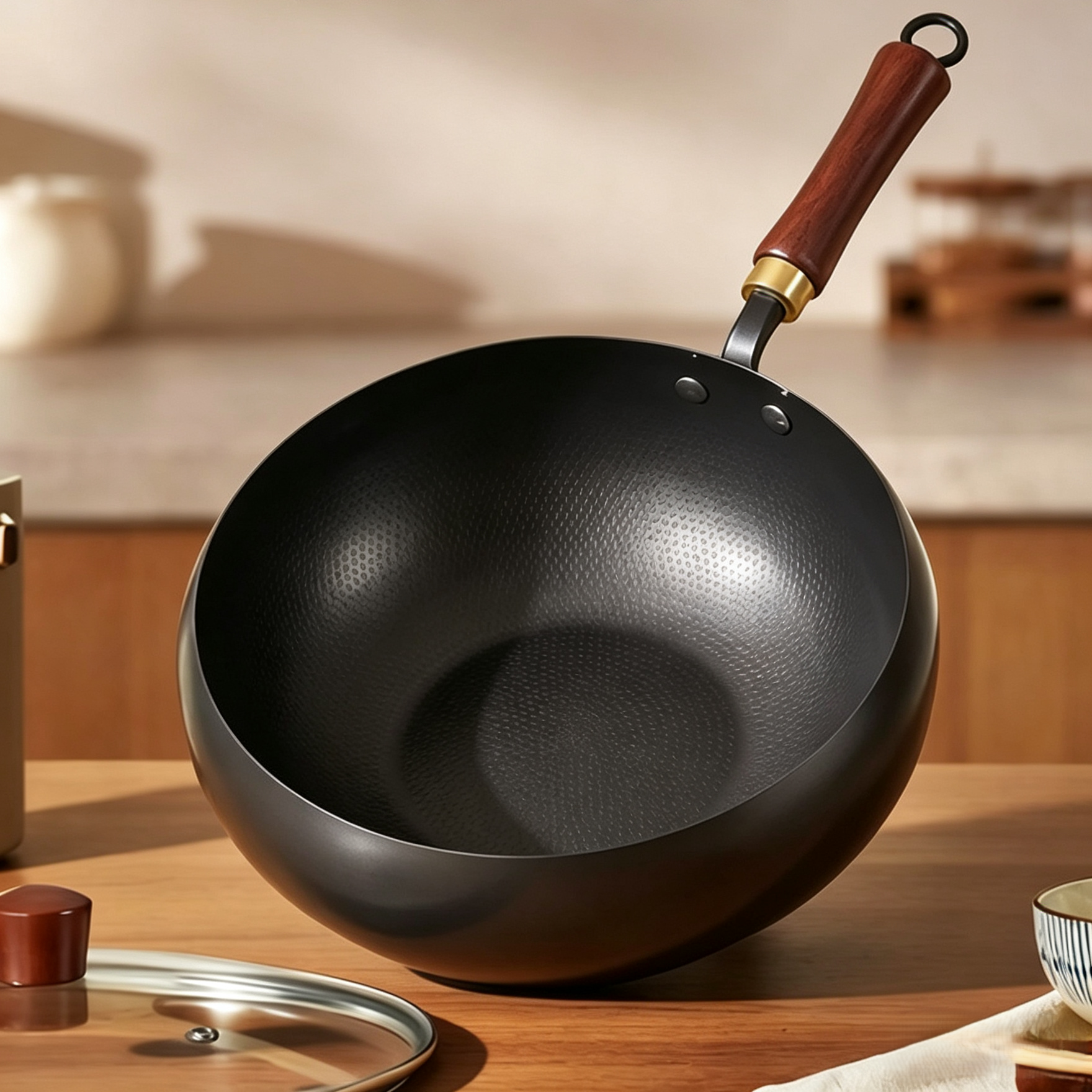 24cm Classic Deep-Bodied Non-Stick Pan (Uncoated, with Lid)
