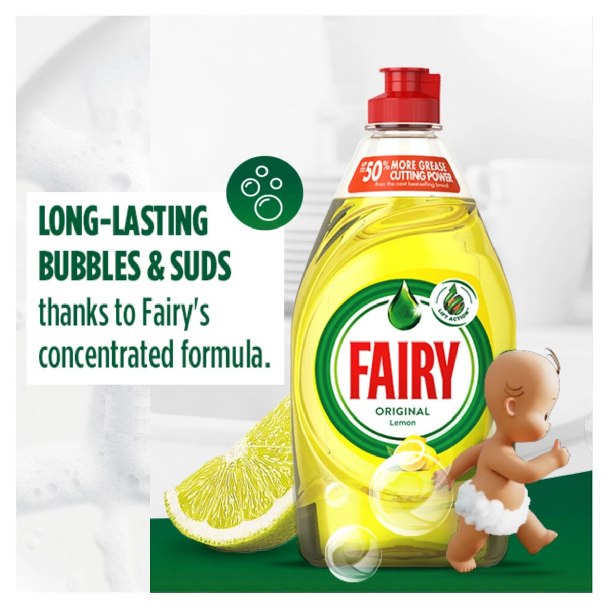 Fairy Lift Action Lemon Washing Up Liquid 320ml