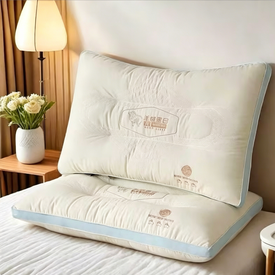 Cashmere Protein High-Rebound Back & Neck Support Pillow