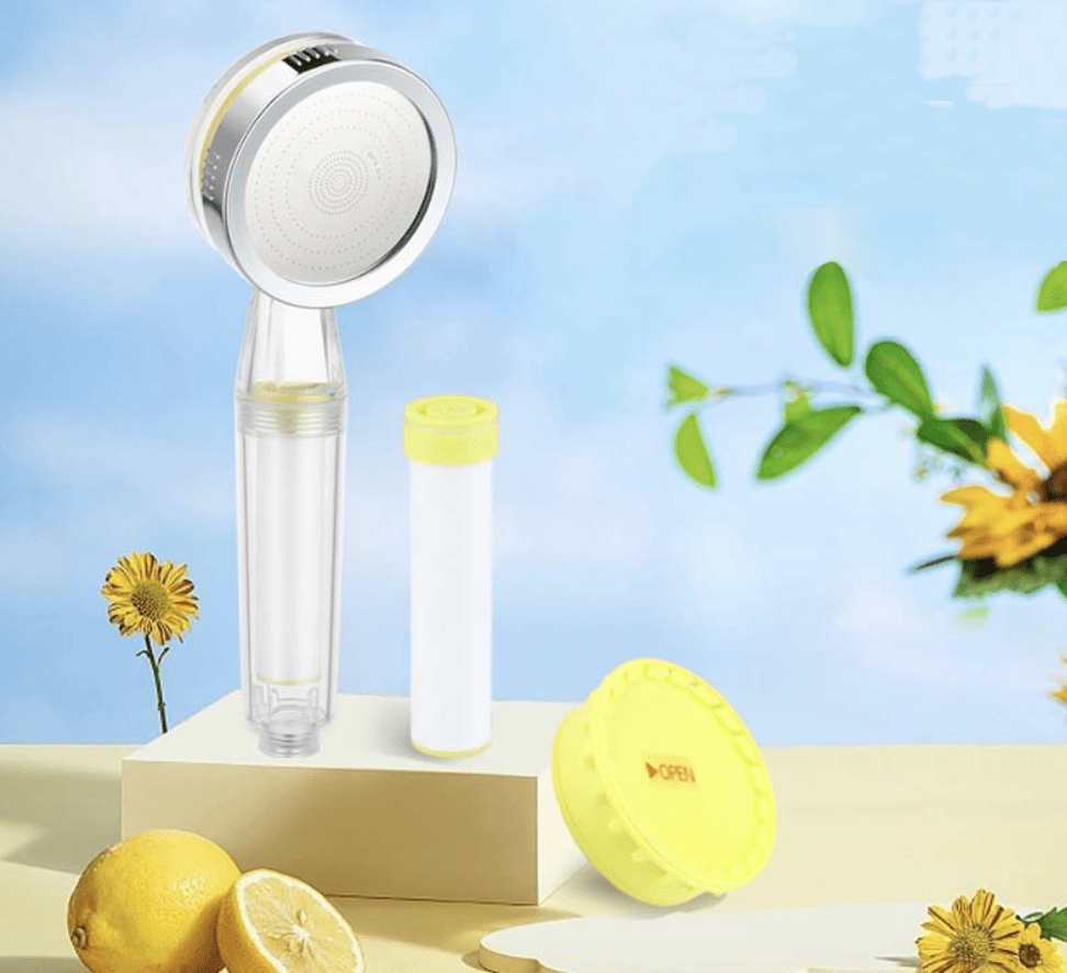 British Shower Head with VC Lemon Pressurization - UKrabbit Essential