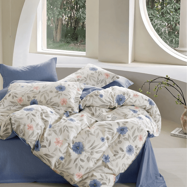 Comfort-Wildflowers of Life | 100% Cotton Classical Fitted Sheet - UKrabbit Essential