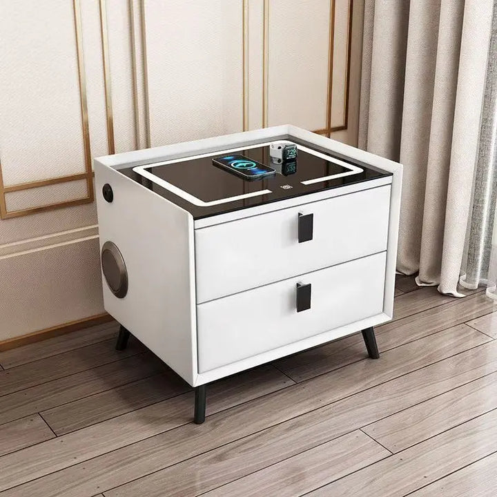 Easy Life Smart Bedside Table-white UKRABBIT ESSENTIAL